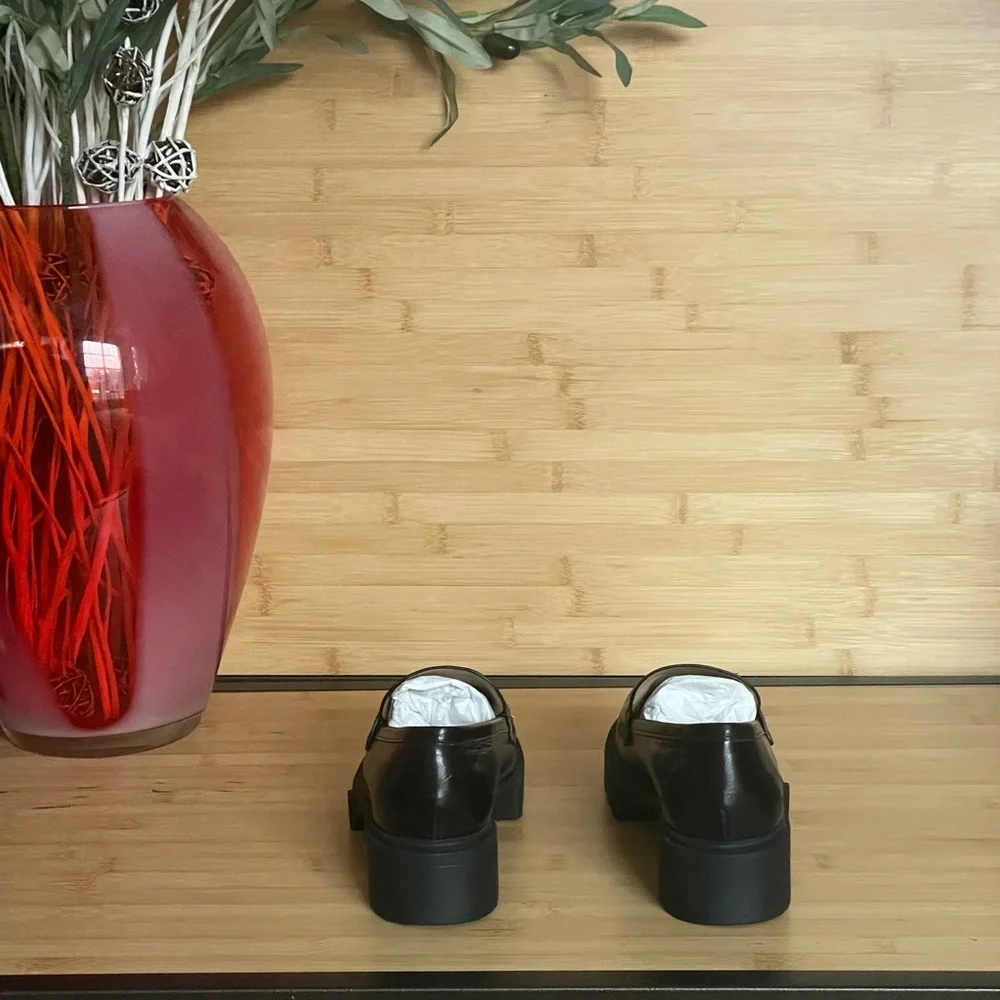 Coach Black Platform Loafers - Picture 4 of 5